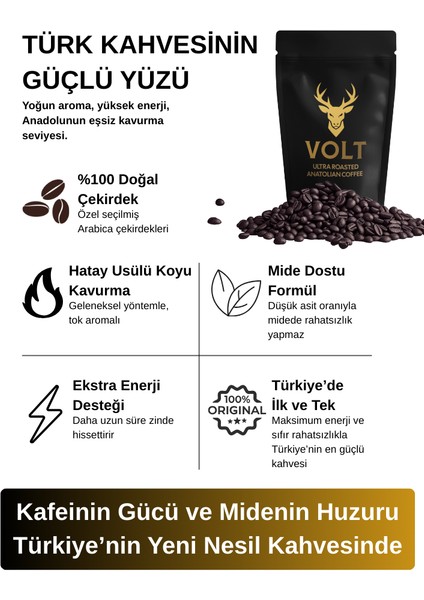 Taze Çekilmiş Türk Kahvesi 3*250 gr | Ekstra (Koyu) Kavrulmuş Mide Yakmayan Yeni Nesil Enerji fiyatları