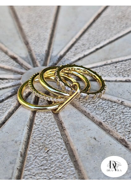 - Fusion Set – 4'lü Kadın Yüzük Serisi Model 2