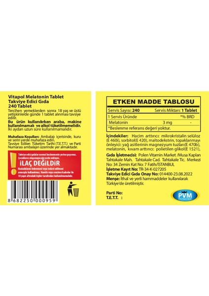 Night Routine – Fast Dissolve 3 Mg – 240 Tablet fiyatları