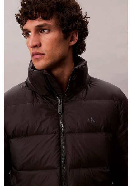 Uzun Kollu Çıkarılabilir Kapüşonlu Şişme Erkek Siyah Mont LV04RC518G-UB1 fırsatları