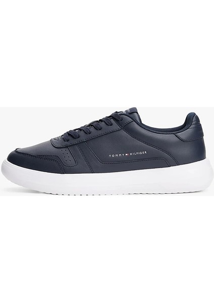 Modern Hafif Tabanlı Deri Erkek Mavi Sneaker FM0FM05529DW5 modelleri