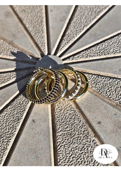 - Fusion Set – 4'lü Kadın Yüzük Serisi Model 1