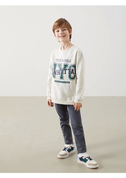 Lcw Kids Gri Beli Ayarlanabilir Lastikli Erkek Çocuk Jean Pantolon