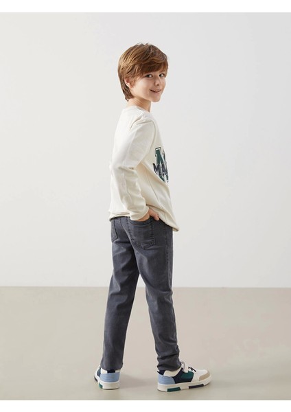 Lcw Kids Gri Beli Ayarlanabilir Lastikli Erkek Çocuk Jean Pantolon fiyatları
