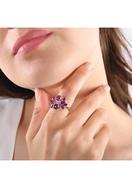 5.07 Karat Pırlanta Yakut Yüzük, Gerçek Pırlanta, Sertifikalı Mücevher modelleri