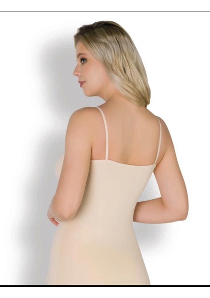 Kadın Likralı Pamuklu Ip Askılı Ten Atlet - 2501 fiyatları