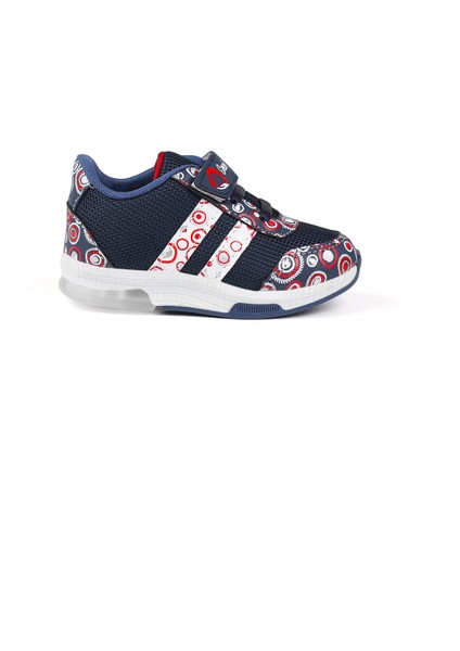Unisex Bebe Lacivert Desenli Işıklı Cırtlı Sneaker Günlük Spor Ayakkabı modelleri