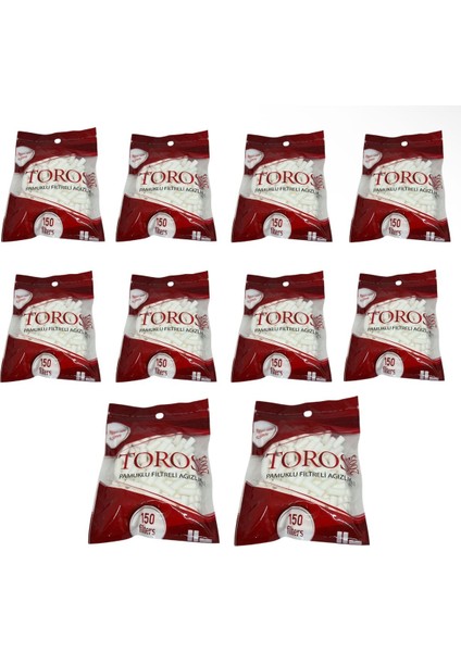Toros 10 Adet 6.5mm Pamuk Poşet Filtre (10X150)