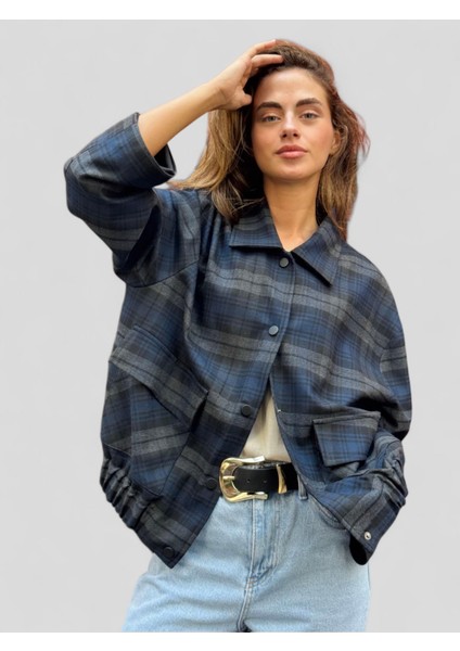 Tasarım Brooklyn Bomber Ceket Kadın Lacivert