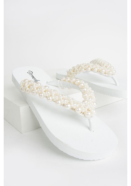 Sonya Taşlı Parmak Arası Abiye Kadın Plaj Terlik modelleri