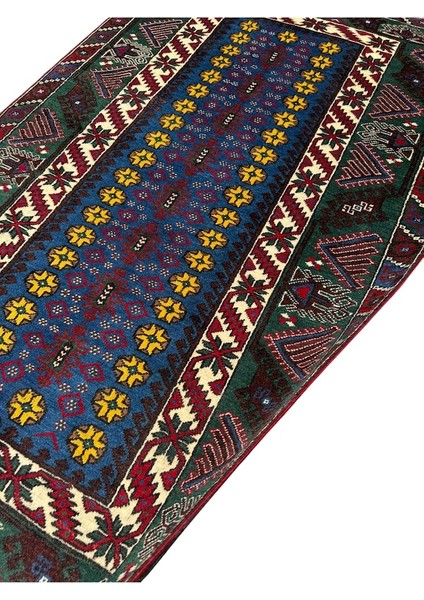 El Dokuma Sıfır Döşemealtı Halısı 126X215 Kök Boya Yün Halı fırsatları