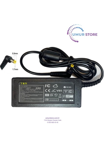 PA-1650-86 5.5x1.7mm Notebook Adaptörü