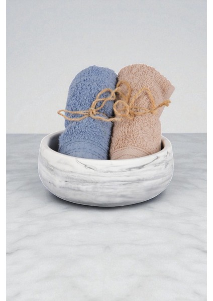 11 Parça Mermer Desenli Beton Banyo Seti | Sabunluk, Diş Fırçalık, Çöp Kovası, Klozet Fırçası