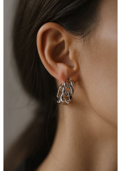 Dipa Beyaz Altın Kaplama Çelik Küpe modelleri