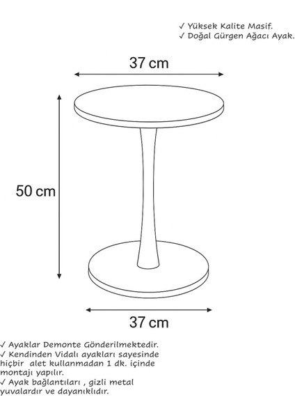Ahşap Zenn Sehpa - Masif