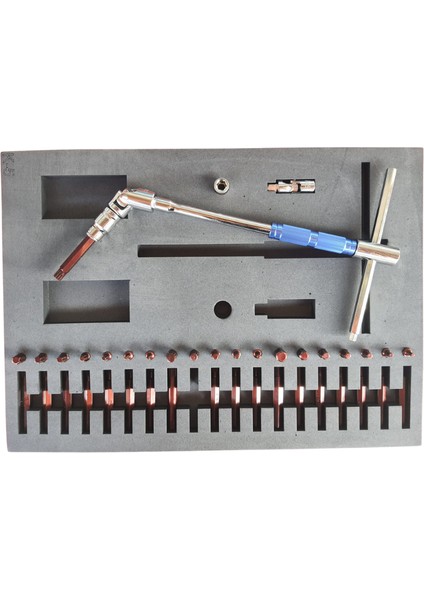 44 Parça Eva Süngerli Bits Uç Seti Torx - Allen - Spline (T Kollu ve Mafsallı)