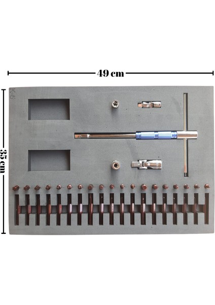 44 Parça Eva Süngerli Bits Uç Seti Torx - Allen - Spline (T Kollu ve Mafsallı) fiyatları