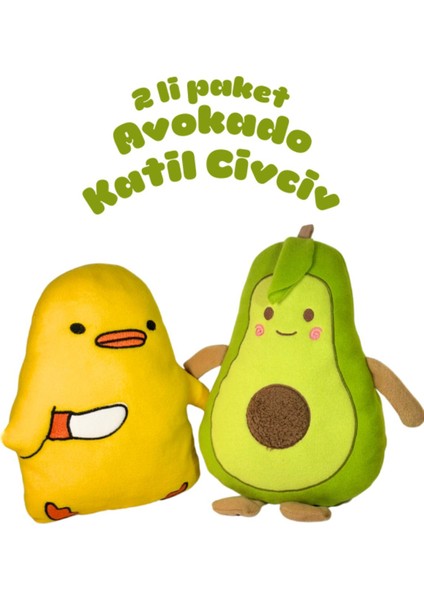 Avokado - Katil Civciv Uyku Arkadaşı ve Peluş Oyuncak 35 cm 2 Li Peluş Hediye Paketi fiyatları