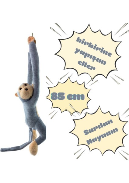 Elleri Yapışan Oyun ve Uyku Arkadaşı Peluş Maymun Oyuncak Sarılan Maymun fiyatları