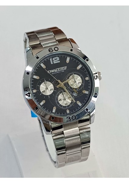 Çelik kordonlu, takvim göstergeli, su geçirmez, 2 yıl garantili Erkek Kol Saati