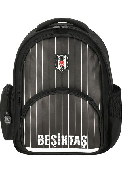 Beşiktaş Çubuk Desenli Suni Deri Okul Sırt Çantası 25352