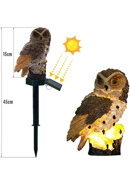 Baykuş Solar Güneş Enerjili LED Işık Bahçe Teras Balkon Ağaç Lambası Aydınlatması Su Geçirmez fiyatları