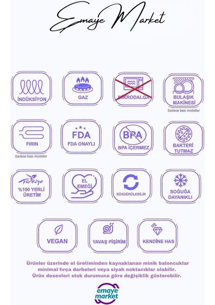 Emaye Fırın Tepsisi Yuvarlak 8'li Set 28-30-32-34-36-38-40-42 cm