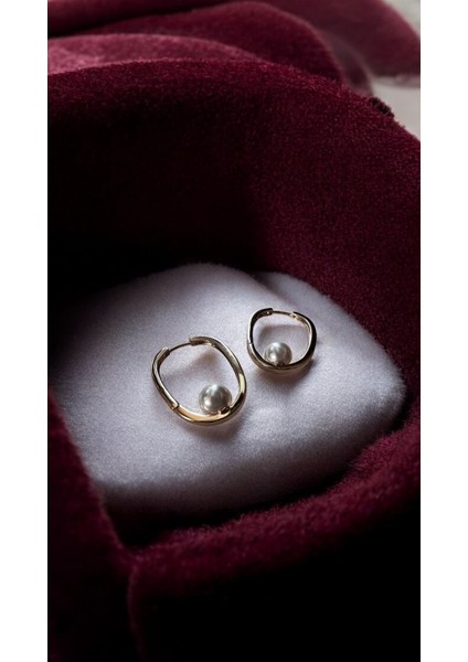 Merlin Rose Gold Altın Kaplama Incili Tasarım Çelik Küpe fiyatları