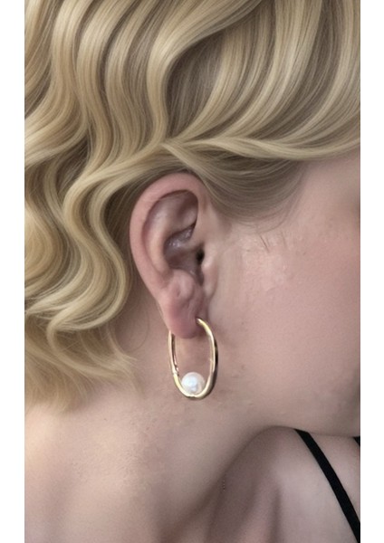 Merlin Rose Gold Altın Kaplama Incili Tasarım Çelik Küpe fırsatları