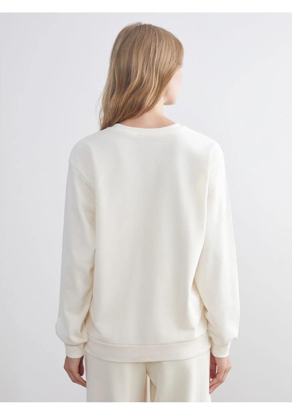 Bisiklet Yaka Brooklyn Baskılı Kadın Sweatshirt (W5) fırsatları