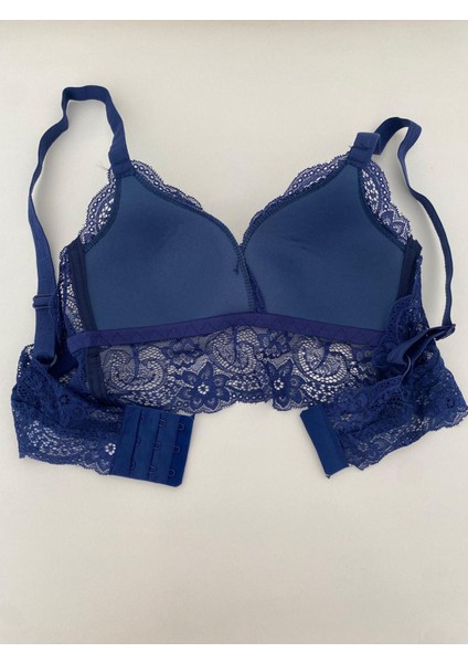 Üçgen Dantel Bralet Içi Boş Sütyen-Lacivert modelleri