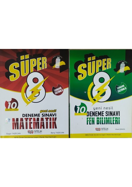 Nitelik Yayınları 8. Sınıf Matematik+Fen Süper Deneme Sınavı