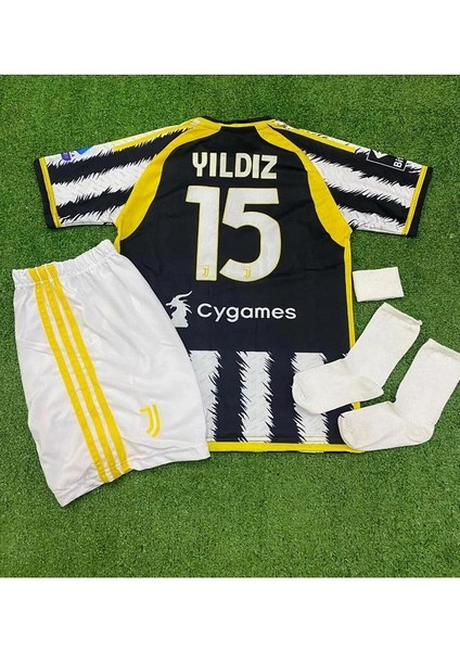 Juventus 2023/24 Sezon Kenan Yıldız 15 Numara Çocuk Forması 4lü Set fiyatları