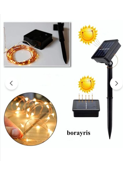 Solar-Güneş Enerjili 7metre 50 LED Peri Gün Işığı