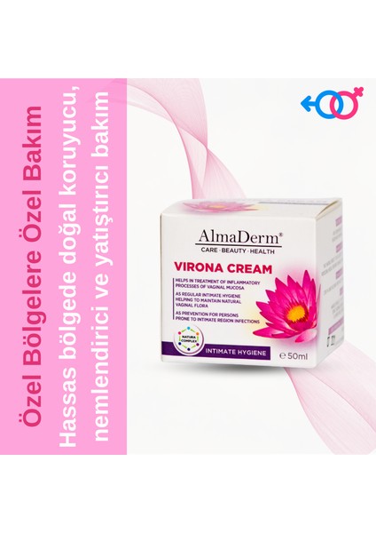 Virona Kremi – Hassas Ciltler ve Hassas Bölgeler Için Özel Bakım Kremi 50 ml Almaderm