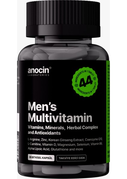 Men Multivitamin (Erkeklere Özel) Multi Vitamin, Mineral, Bitkisel Komplex