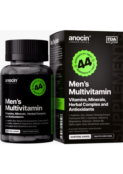 Men Multivitamin (Erkeklere Özel) Multi Vitamin, Mineral, Bitkisel Komplex fırsatları