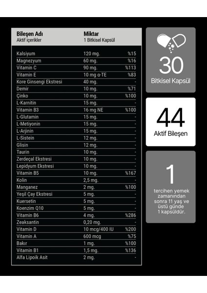 Men Multivitamin (Erkeklere Özel) Multi Vitamin, Mineral, Bitkisel Komplex indirimleri
