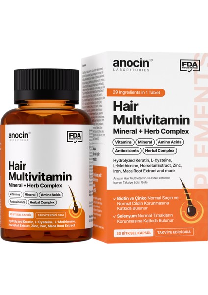 Hair Multivitamin Complex - Tr'de Ilk Saç Multivitamini 29 Aktif ve Vitamin fiyatları