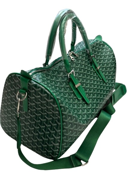 Monogram Detaylı Seyahat Çantası Askılı Bavul Spor Çantası El Valizi Goyard Style fiyatları