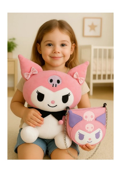 Kuromi Peluş Oyuncak ve Çanta Ikisi Set Olarak Bir Arada Geliyo Üretici Firma