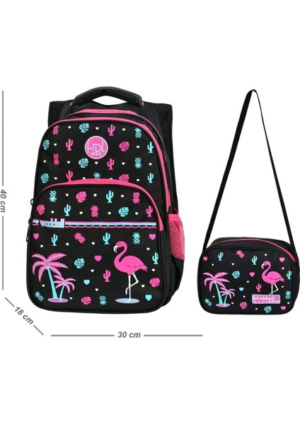 Flamingo Desenli Ilköğretim Çantası