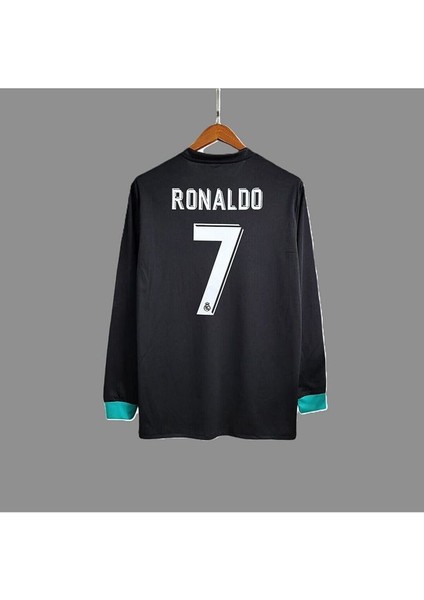 R.e.a.l M.a.d.r.i.d 2017-18 Kiev Şampiyonlar Ligi Finali Cristiano R'onaldo Forması (SİYAH-UZUN)643