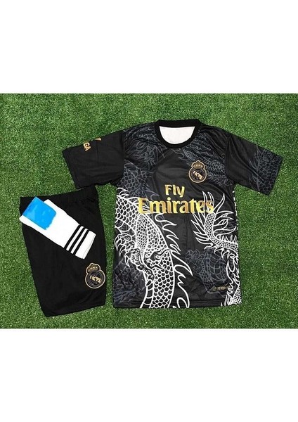 R.e.a.l M.a.d.r.i.d 2023/24 Dragon (Ejderha) Desenli Cristiano Ronaldo Forması 3'lü Set (Black) fiyatları