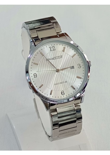 Çelik kordonlu, takvim göstergeli, su geçirmez, 2 yıl garantili Erkek Kol Saati