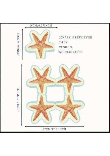 Çok Renk 20 Adet, Eğlenceli Deniz Yıldızı Şeklinde Peçete Doğum Günü modelleri
