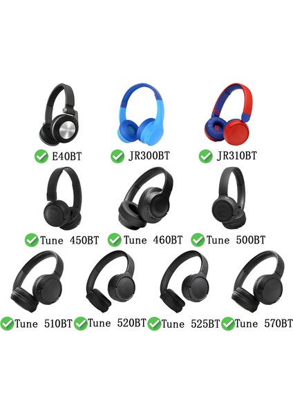 Jbl Tune 450 T500BT 510BT 520BT T570BT Uyumlu Kulaklık Pedi Süngeri T460 JR300 310 T250 Kulak Yastık Ped Sünger Earpad Kulak Minderi Yalıtım Köpük modelleri