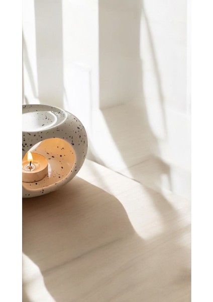 Dekoratif Seramik Mumluk & Buhurdanlık – Modern Noktalı Tasarım fiyatları