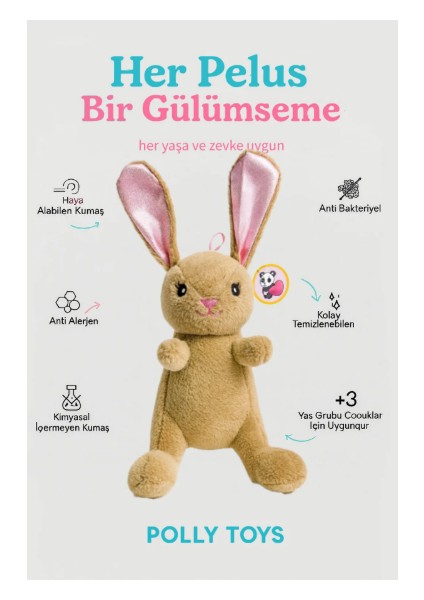 Tavşan Peluş Oyuncak Çocukların Oyun Arkadaşı ve Uyku Dostu Üretici Firma 🧸 fiyatları