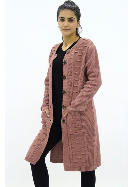 Düğmeli Cepli Triko Hırka modelleri